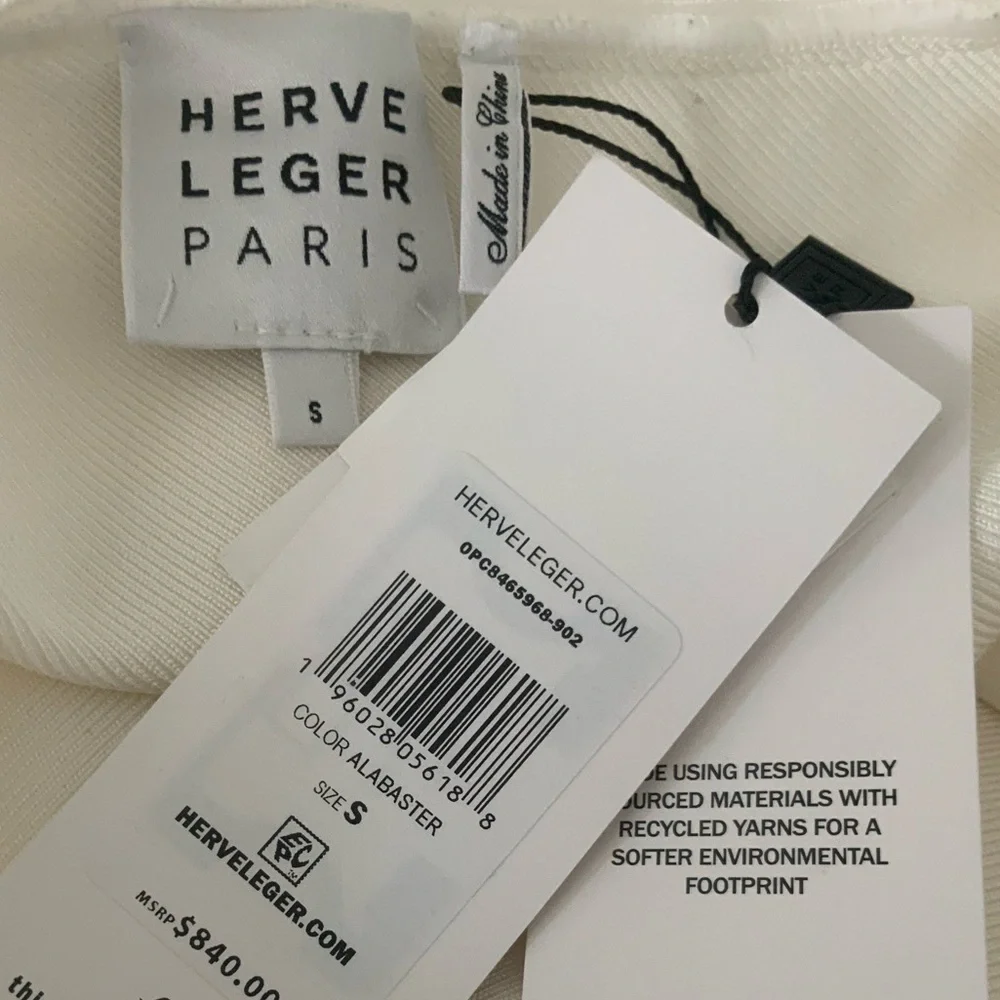 NWT Herve Leger One-Shoulder Bandage Dress Size S $840 - Picture 4 of 6